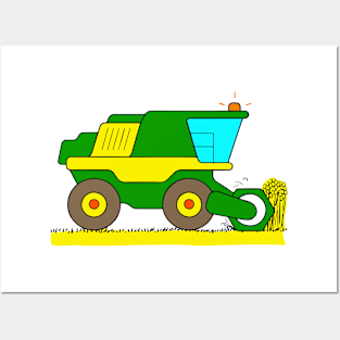 Combine Harvester Posters and Art